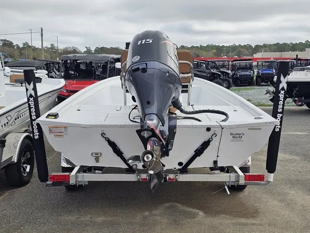 Slide: The Image of The image shows a 2026 Xpress XP20CC boat with a 115 HP outboard motor. - 6