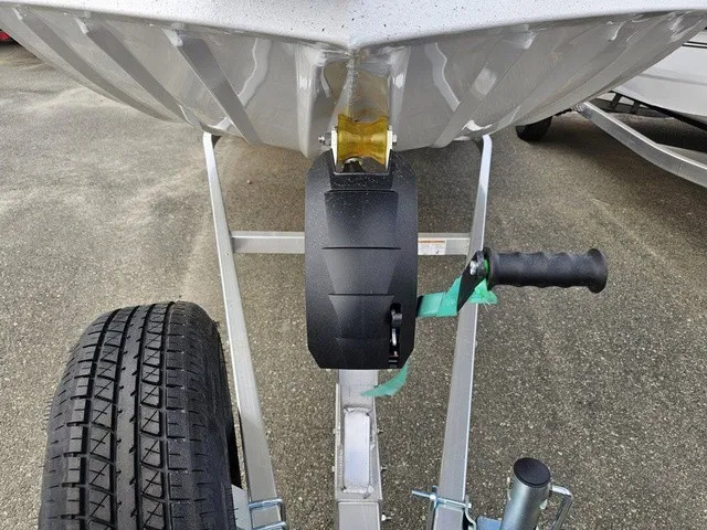 Slide: The Image of Close-up of the bow of an Xpress XP20CC boat on a trailer. - 10