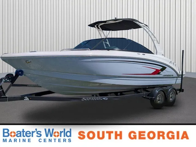 The Image of A 2026 Chaparral 23 SSi boat on a trailer, presented by Boater's World Marine Centers in South Georgia. - 1