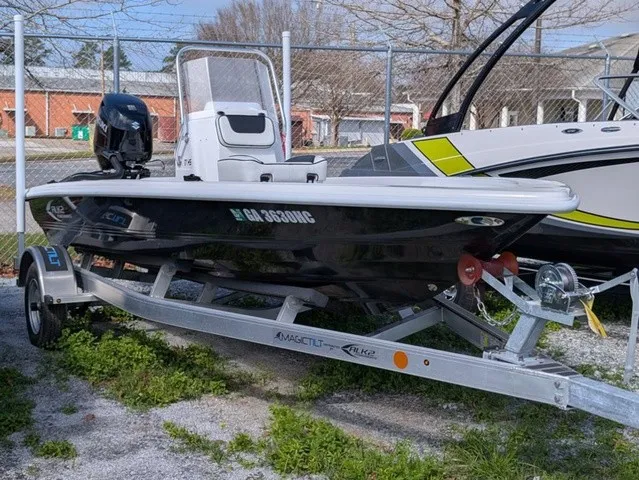 Slide: The Image of A 2025 ALK2 Powerboats 17 HS on a trailer. It features an outboard motor. - 6