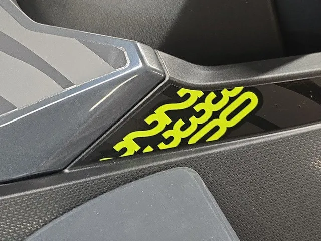 Slide: The Image of Close-up of a Sea-Doo Wake Pro 230 with sleek design and bright yellow accents. - 10