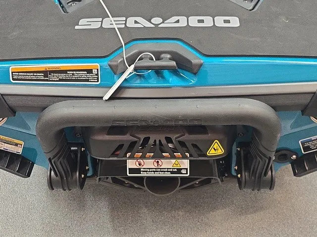 Slide: The Image of The image shows the rear of a 2026 Sea-Doo Wake Pro 230 jet ski in blue. - 21