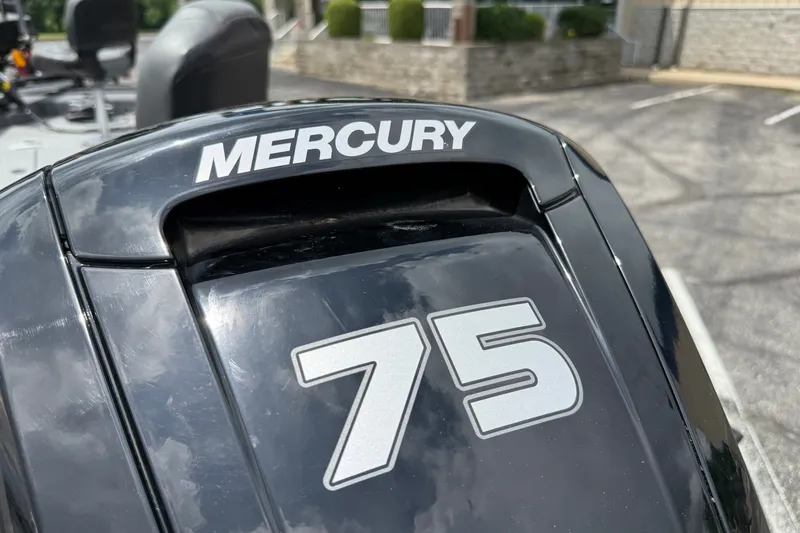 Slide: The Image of Mercury 75 horsepower engine on 2024 Tracker Pro Team 175 TF boat. - 18