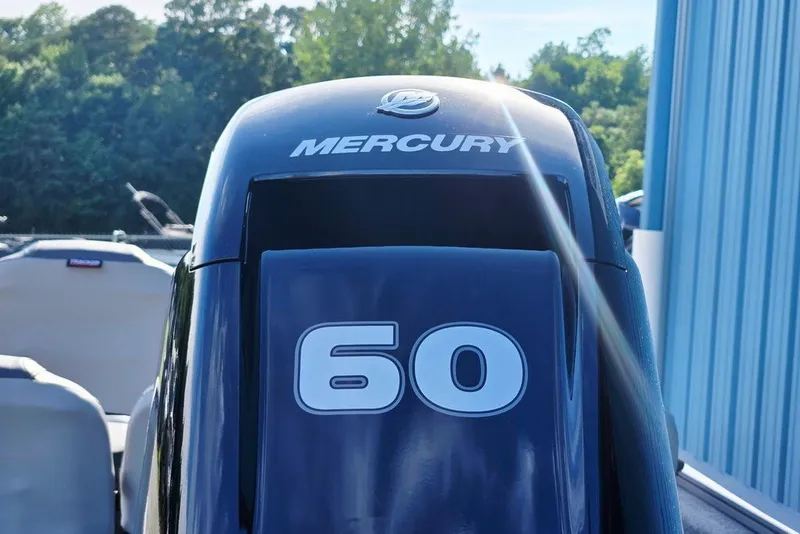 Slide: The Image of Mercury 60 horsepower engine on 2027 Tracker Pro Team 175 Crappie Edition boat. - 26