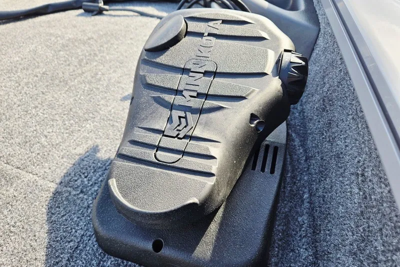 Slide: The Image of Minn Kota foot pedal on 2027 Tracker Pro Team 175 Crappie Edition boat. - 38