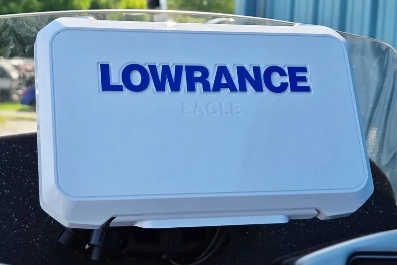 Slide: The Image of Lowrance Eagle device on 2027 Tracker Pro Team 175 Crappie Edition boat. - 19