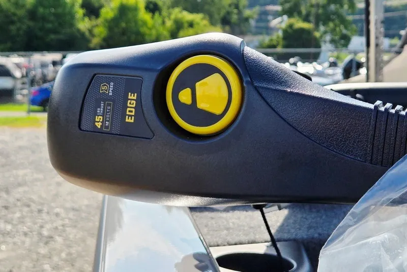 Slide: The Image of Close-up of a 2027 Tracker Pro Team 175 Crappie Edition boat control panel. - 34