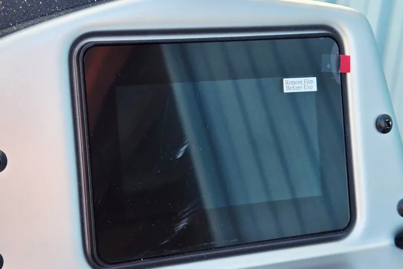 Slide: The Image of Dashboard screen of 2027 Tracker Pro Team 175 Crappie Edition with protective film. - 24