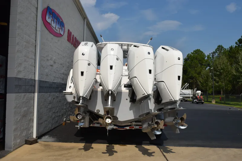 Slide: The Image of 2027 Contender 44 ST boat with four powerful outboard engines at GSPS Marine. - 5