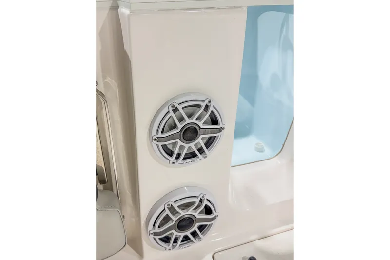 Slide: The Image of Speakers on a 2022 Sea Fox 288 Commander boat, showcasing marine audio system. - 15