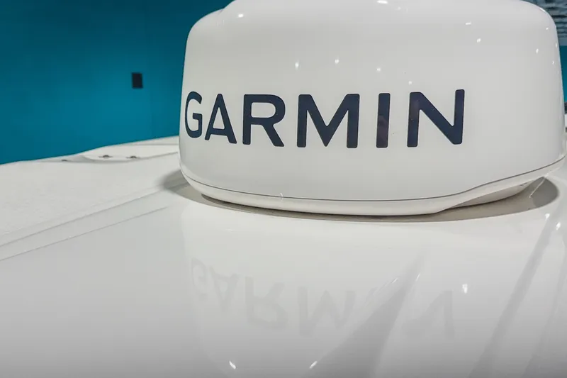 Slide: The Image of Garmin radar on 2022 Sea Fox 288 Commander boat, close-up view. - 11