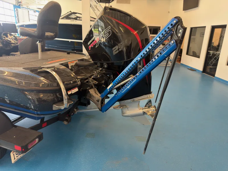 Slide: The Image of The image shows the rear of a Nitro Z20 boat with a Mercury Pro XS engine. - 19