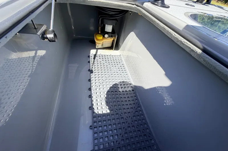 Slide: The Image of Interior view of a 2019 Beavertail Skiffs Vengeance 18' boat compartment. - 52
