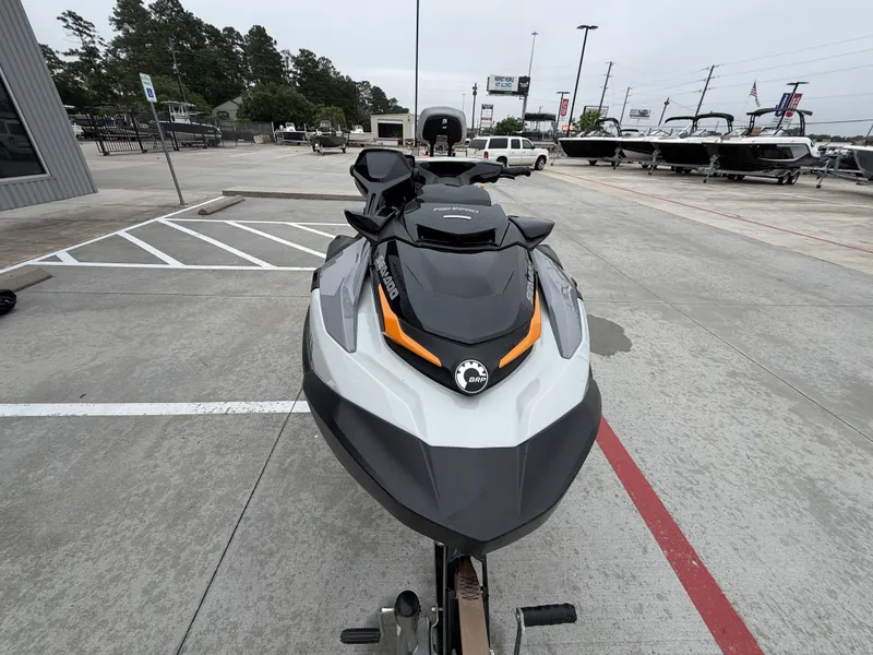 Slide: The Image of A 2022 Sea-Doo FISH PRO TROPHY 170 on a trailer in a parking lot. - 6