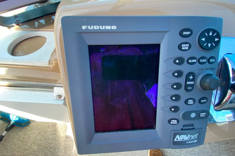 Slide: The Image of Furuno NAVnet display on 2003 Carver 350 Mariner boat dashboard. - 30