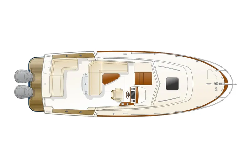 Slide: The Image of Manufacturer Provided Image: Top view layout of 2020 Hunt Yachts Surfhunter 32 boat. - 70