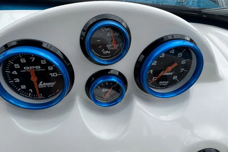 Slide: The Image of Dashboard of 2021 Checkmate Pulsare 2400 BRX with Livorsi gauges. - 13