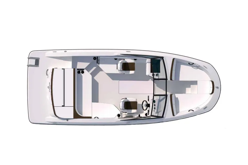 Slide: The Image of Manufacturer Provided Image: Top view of 2023 Sea Ray SPX 210 boat layout. - 12