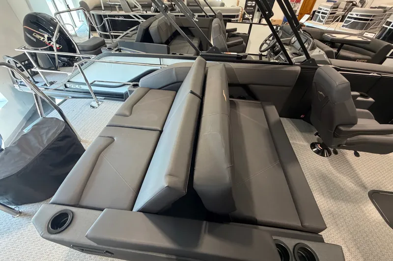 Slide: The Image of Luxurious interior of 2027 Evotti 521CS boat with plush seating and modern design. - 19