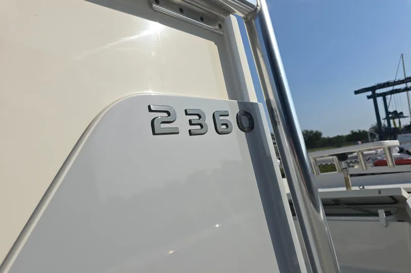 Slide: The Image of 2019 Ranger 2360 Bay Ranger boat detail with model number visible. - 10
