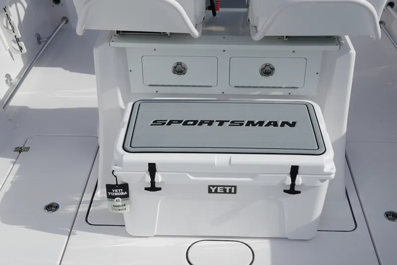 Slide: The Image of 2027 Sportsman Heritage 261 Center Console with Yeti Tundra cooler on deck. - 8
