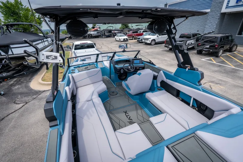 Slide: The Image of 2026 ATX Surf Boats 22 Type-S interior with modern seating and advanced controls. - 9