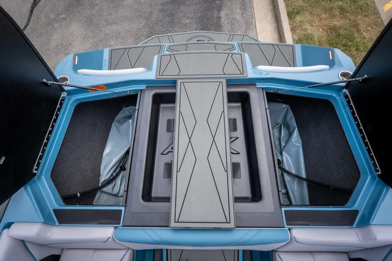 Slide: The Image of 2026 ATX Surf Boats 22 Type-S interior storage compartments, featuring sleek design and ample space. - 30