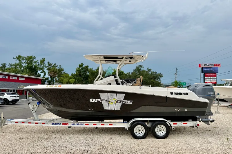 The Image of 2019 Wellcraft 262 Fisherman boat on trailer at dealership. - 0