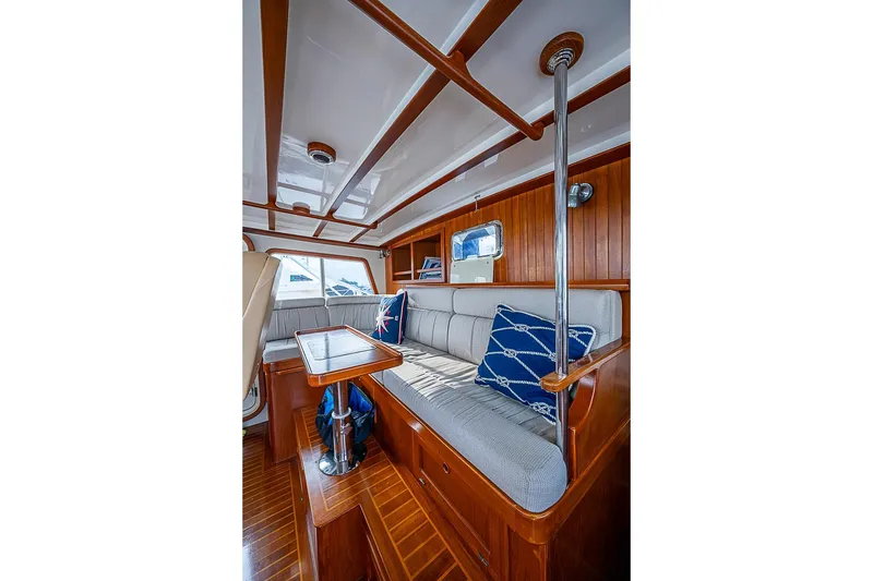 Slide: The Image of Luxurious interior of 2008 Krogen 48 North Sea yacht with elegant wood finish. - 27