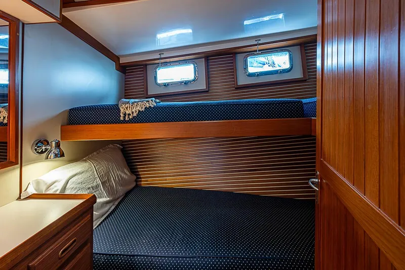 Slide: The Image of Cozy cabin with bunk beds in 2008 Krogen 48 North Sea yacht. - 37