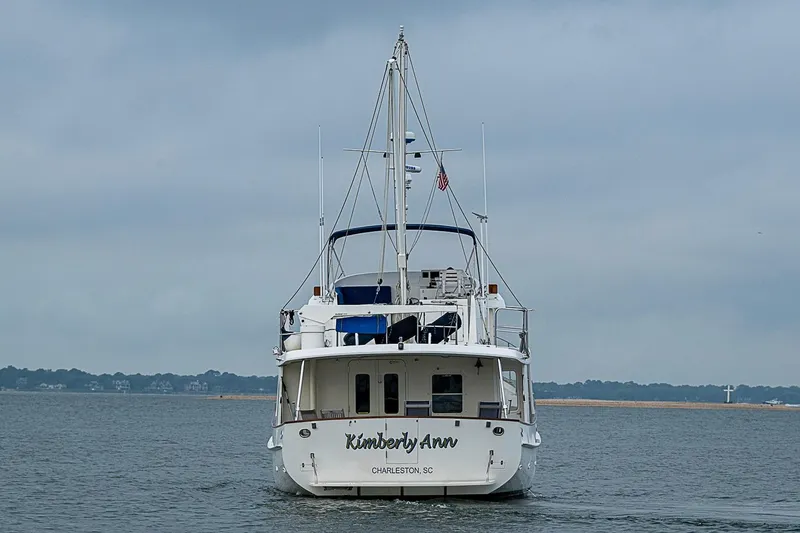 Slide: The Image of 2008 Krogen 48 North Sea yacht "Kimberly Ann" on calm waters, Charleston, SC. - 6