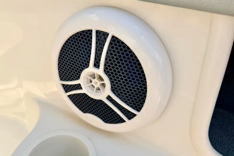 Slide: The Image of Close-up of a speaker on a 2008 Sea Ray 195 Sport boat. - 43