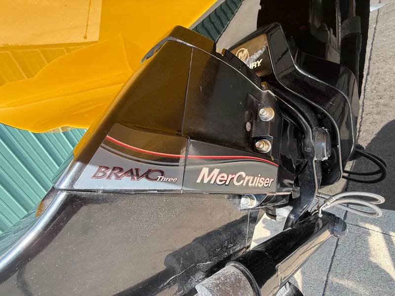 Slide: The Image of Close-up of a MerCruiser Bravo Three drive on a 2015 Crownline 235 SS boat. - 9