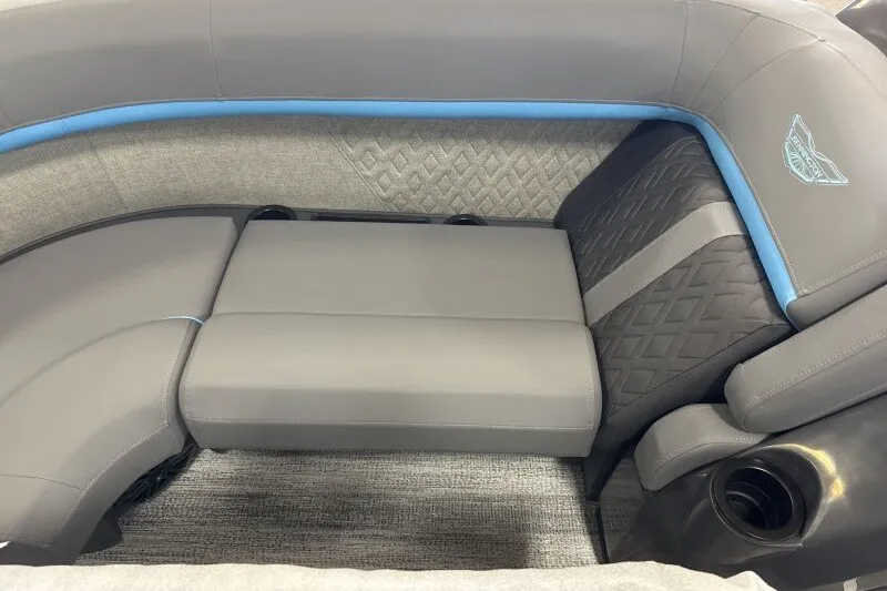 Slide: The Image of Luxurious seating in 2027 Bennington 22 M Swingback boat with quilted upholstery. - 11