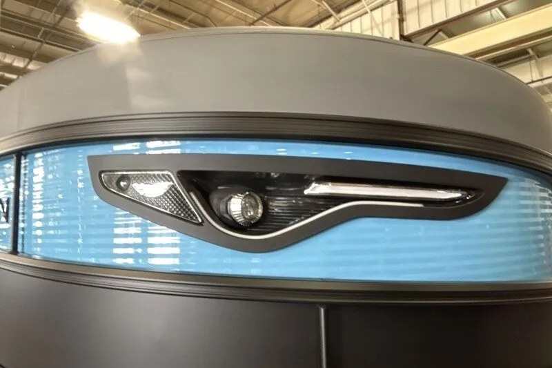 Slide: The Image of Close-up of 2027 Bennington 22 M Swingback boat's sleek, modern headlight design. - 10