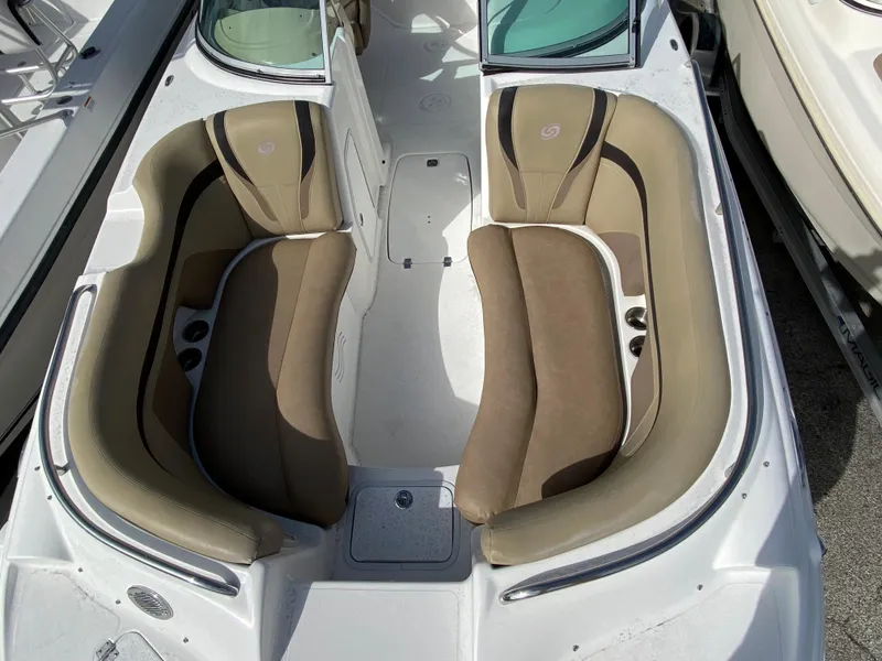 Slide: The Image of 2019 Hurricane SD2200 boat with tan seating and open bow area. - 5