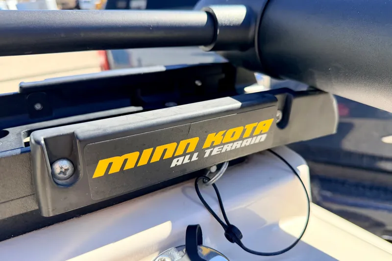 Slide: The Image of Minn Kota All Terrain motor on 2003 Glastron GX 180 Ski & Fish boat. - 52