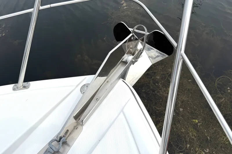 Slide: The Image of Bow anchor of 2003 Carver 366 Motor Yacht with stainless steel fittings. - 27