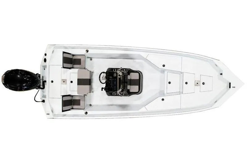 Slide: The Image of Top view of 2027 Excel 220 Bay Pro Elite boat with sleek design and modern features. - 26
