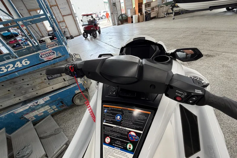 Slide: The Image of Interior view of a 2026 Yamaha WaveRunner FX Cruiser SVHO in a garage setting. - 3