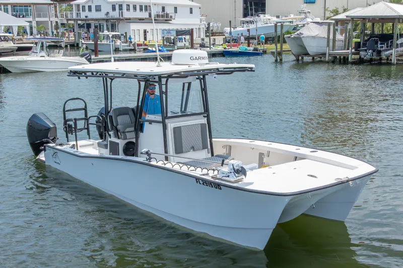 The Image of 2026 Calcutta 263 boat on water, featuring sleek design and modern equipment. - 0