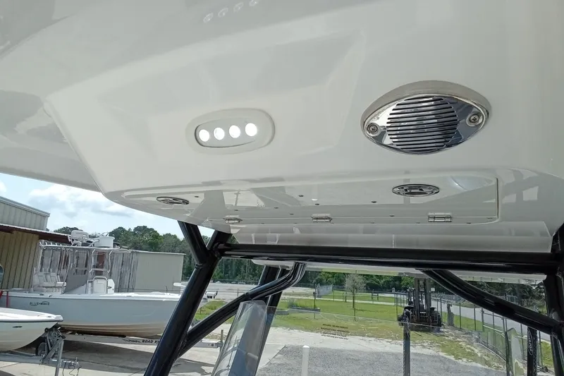Slide: The Image of 2022 Sea Fox 228 Commander boat with overhead lighting and speaker system. - 36