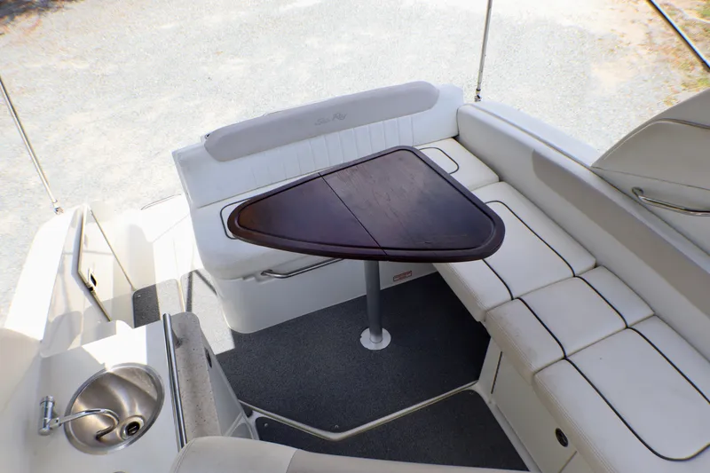 Slide: The Image of 2010 Sea Ray Sundancer 260 interior with seating and table. - 34