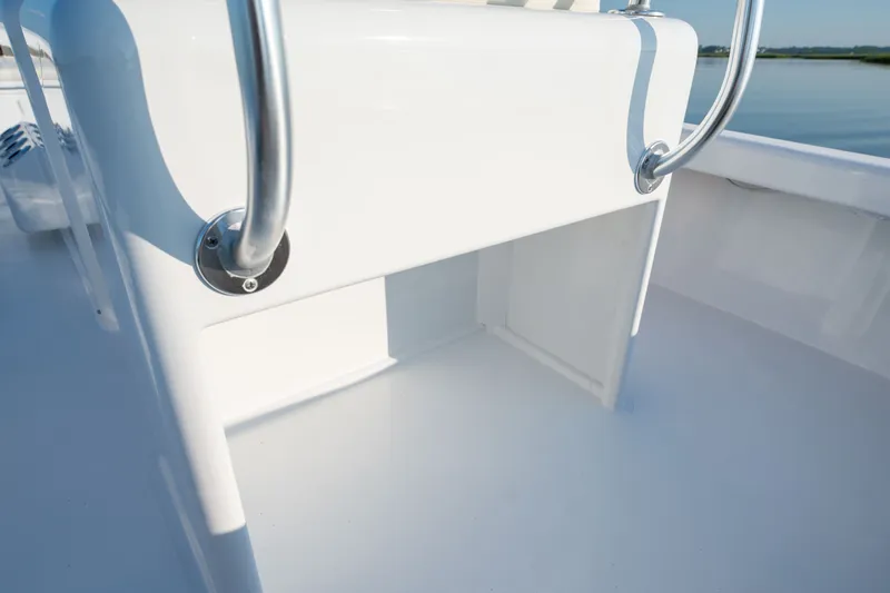 Slide: The Image of 2021 Harrison Boatworks 23 Center Console interior detail, showcasing sleek design and craftsmanship. - 21