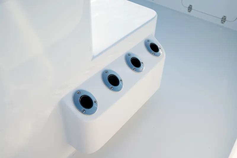 Slide: The Image of Rod holders on a 2021 Harrison Boatworks 23 Center Console. - 17