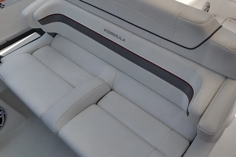 Slide: The Image of 2026 Formula 350 Crossover Bowrider's luxurious white seating with stylish detailing. - 67