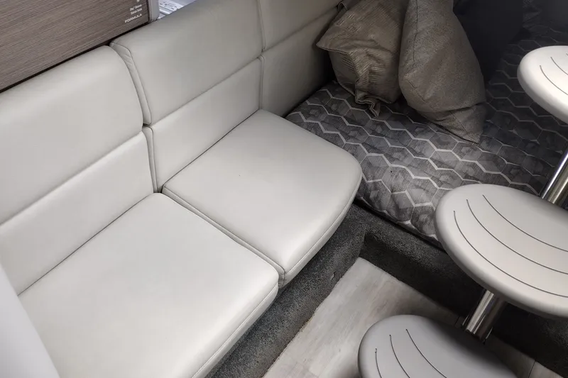 Slide: The Image of Interior of 2026 Formula 350 Crossover Bowrider with plush seating and modern design. - 50