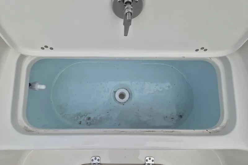 Slide: The Image of Livewell of 2026 Key West 230 Bay Reef boat, filled with water. - 20