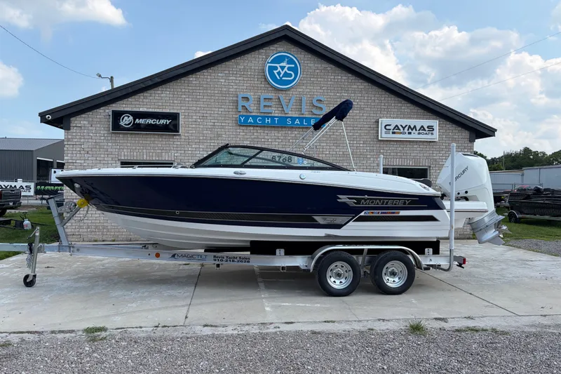 The Image of 2024 Monterey 215SS Super Sport boat on trailer at Revis Yacht Sales. - 0