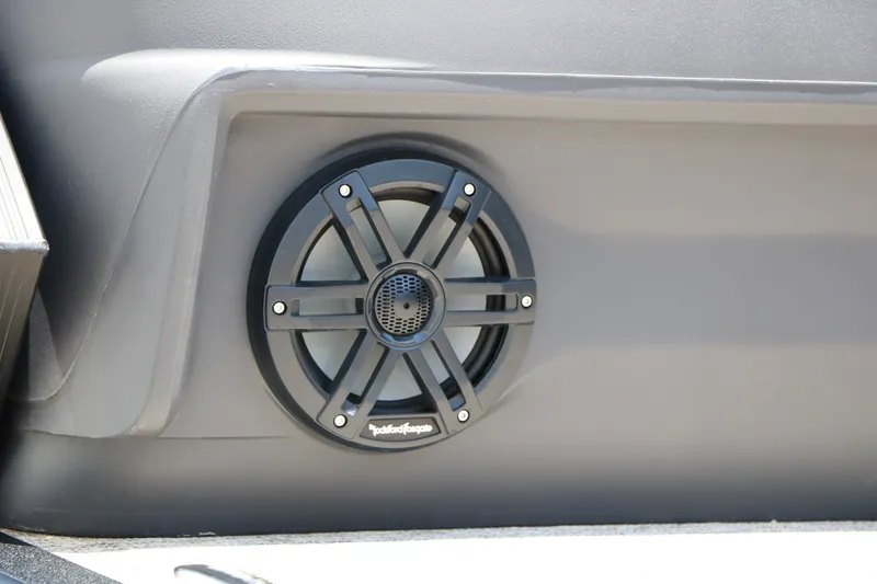 Slide: The Image of Speaker on 2026 Bennington 22MFB boat, featuring Rockford Fosgate audio system. - 20